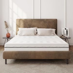 EGO HOME Schuimmatras, 16 cm, hoogte 160 x 200 cm, koudschuimmatras, 7-zones, hardheid H4, Öko-Tex en CertiPUR gecertificeerd, geheugenschuim, wit, 160 x 200 x 16 cm