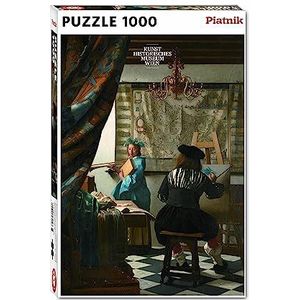 Piatnik Jan Vermeer, 5640, 1000 stukjes, puzzel, schilderkunst, één kleur