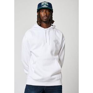 Kaporal, Sweatshirt voor heren, comfortabele pasvorm, lange mouwen, capuchon, model Vardo, kleur wit, maat L, Wit, L/Tall