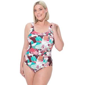 Ulla Popken - Badpak - Jade Groen - Soft Cup - All-over Patroon