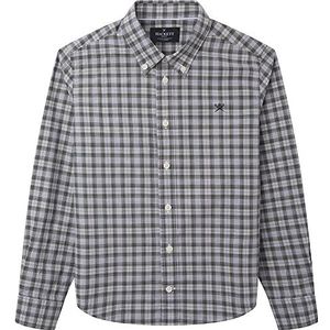 Hackett London Jongens Melange Pop Chk Shirt, groen/grijs, 5 Jaar