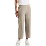 Street One - Straight Legs 7/8 Twill Broek - Grijs - Katoen