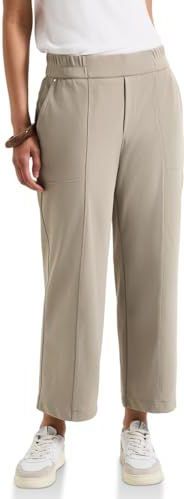 Street One - Straight Legs 7/8 Twill Broek - Grijs - Katoen