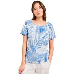 Cecil Dames zomershirt bedrukt, Tranquil Blue, S