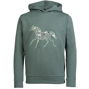 HKM Judy Sweatshirt met capuchon vor meisjes Donkergroen 110/116