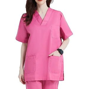 MISEMIYA - UNISEX CASACA MEDISCHE VERPLEEGKUNDE UNIFORM REINIGINGSWERK ESTHETISCH TANDARTS VETERINAIR SANITAIR GASTVRIJ - Ref.817 - S, Roze