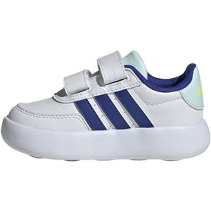 adidas Breaknet 2.0 Kinderschoenen, uniseks, voor kinderen, Ftwr White Semi Lucid Blue Halo Mint, 23 EU