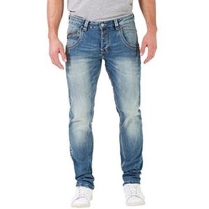 Timezone Regular Harold Rough Straight Jeans voor heren, blauw (Light Indigo Wash 3135), 38W x 34L