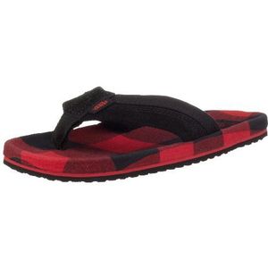 Vans M CLASSIC Sandal VJWQ0X4, herensandalen/teenslippers, Rood Plaid Red Bla, 43 EU