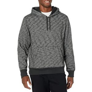 Amazon Essentials Men's Fleecetrui met capuchon (verkrijgbaar in grote en lange maten), Houtskool Ruimteverf, XS