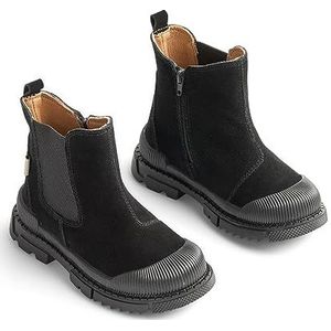 Wheat Unisex kinderschoenen Chelsea-laarzen winterlaarzen Saida jongens en meisjes 100% leer ademend, waterdichte sneeuwschoen, 0021 Zwart, 24 EU