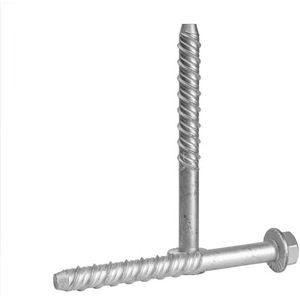Bulk Hardware bh05759 zelfsnijdende beton metselwerk zeskantschroef, M10 x 150 mm (3/20,3 x 15,2 cm) - 4 stuks