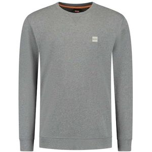 BOSS Westart Relaxed-Fit sweatshirt van katoen met logo-patch, Light/pastel Grey51, M