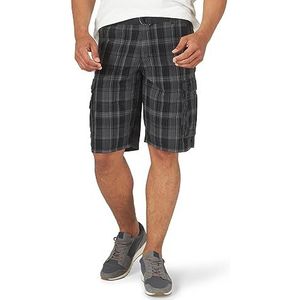 Lee New Belted Wyoming Cargo Short broek voor heren, Clifton Plaid Zwart, 38 NL