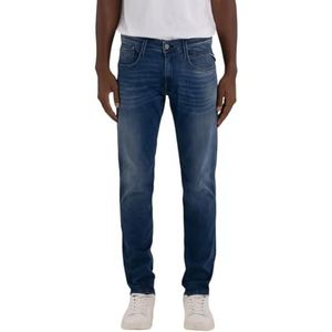 Replay Anbass Herenjeans, slimfit, met power stretch, 009, middenblauw., 30W/30L