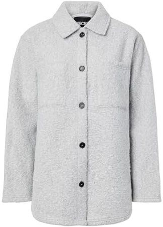 pieces - PCOLINE SHACKET - Overhemdjasje - Grey melange
