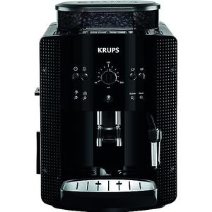 Krups EA8108 Volautomatische Espressomachine, Automatische Reiniging, 2-Kopjesfunctie, Melkopsysteem met Cappuccinoplus-Mondstuk, Zwart