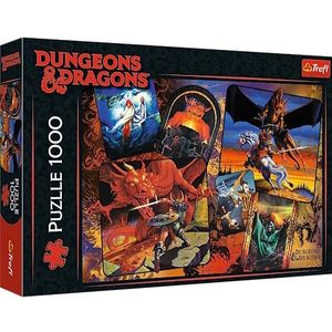 Trefl - Oorsprong Dungeons & Dragons - Puzzel 1000 Elementen - Legpuzzel voor Fantasy-Fans en D&D-Gamers, Doe-Het-Zelf, Creatief, Leuke, Klassieke Puzzels voor Volwassenen en Kinderen vanaf 12 Jaar