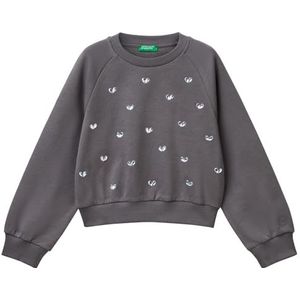 United Colors of Benetton Sweatshirt zonder capuchon voor meisjes en jongens, Grijs, 120