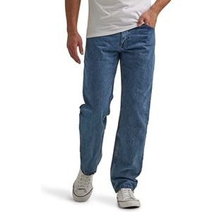 Wrangler Authentics Heren klassieke 5-pocket regular fit katoenen jeans, Vintage Blauw Grijs, 34W / 38L