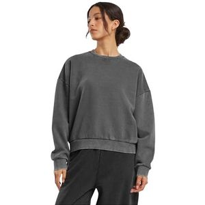 Build Your Brand Dames sweatshirt Ladies Vintage Heavy Crewneck, casual trui voor vrouwen, maten XS - 5XL, magnet, XXL