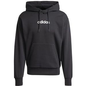 Adidas - Essentials Linear Fleece Hoodie - Zwart - Katoenmix