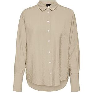 VERO MODA Dames VMLENA LS Shirt WVN NOOS Top, Iers Cream, XS, Irish Cream, XS