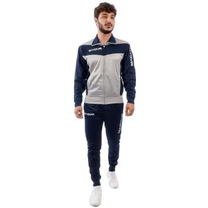 Luxe vizier overall, grijs, melange licht/blauw