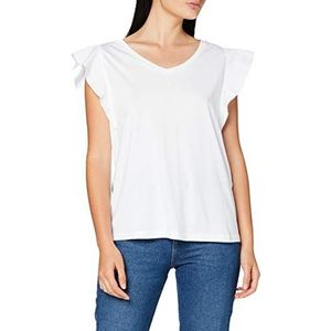 7 For All Mankind dames Ruffle V Neck T-shirt