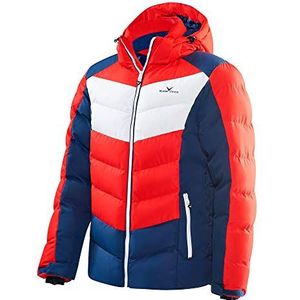 Black Crevice Heren ski-jack, rood/blauw/wit, 50