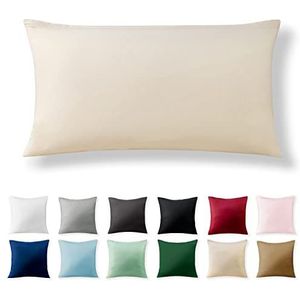 Alreya - Renforcé - Kussensloop - 40 x 80 cm - 100% Katoen - Beige - Oeko-Tex®-standaard Gecertificeerd