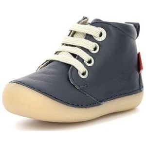 Kickers Uniseks kinderen Sonizip plat Oxford, Marineblauw, 22 EU