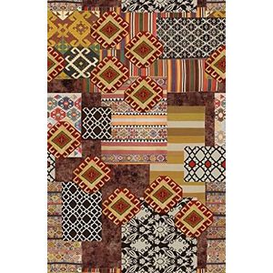 Vilber Bohemian Kilim 2494 tapijt, vinyl, meerkleurig, 100 x 153 x 0,2 cm