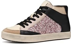 GEOX - Blomiee - Hoge Sneakers - Zwart Met Pailletten - Polyurethaan