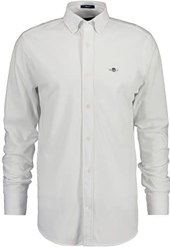 GANT - Piqué Overhemd - Blauw - 100% Katoen