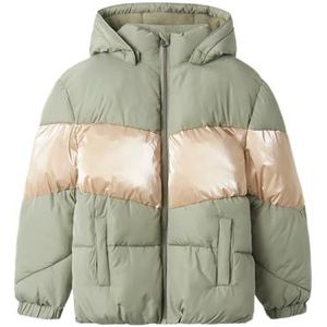 NAME IT Puffer Jacket voor meisjes, Zeegras, 116