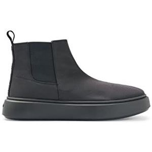 HUGO Allen Cheb Chelsea Boots voor heren, met cupzolen en logo-tape, maat, zwart 1, 45 EU