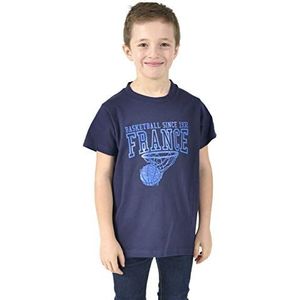 France Basketball T-shirt voor jongens, 10 jaar, blauw