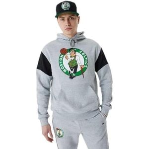 New Era NBA Color Insert Os Hoody Boscel Hgrblk Boston Celtics Hooded Sweatshirt voor heren, Grijs Med, XL
