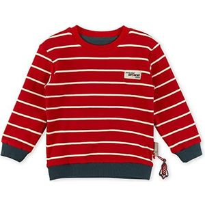 Sigikid Jongens Mini Biologisch katoenen T-shirt, antraciet-rood/omkeerbaar shirt, 128