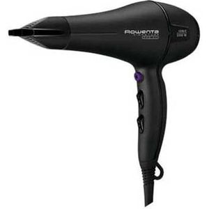 Rowenta Signature Pro CV7840 Professionele haardroger, 2200 W AC-motor, ionenfunctie, 2 snelheden en 3 temperatuurinstellingen met concentratorsproeiers en diffuser, zwart
