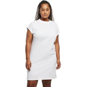 Urban Classics Damesjurk Turtle Extended Shoulder Dress White 4XL, wit, 4XL