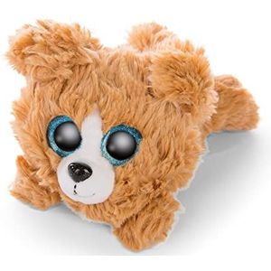 NICI Glubschis: Het Origineel – Glubschis Hond Lollidog 15cm – Liggend knuffeldier met grote, glinsterende ogen – Pluizige knuffels voor knuffelliefhebbers