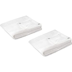 Kippen 6057Y, verpakking met 2 stuks stoffen dekzeil, transparant, gewicht 130 g/m², afmetingen 3 x 4 (12 m²)