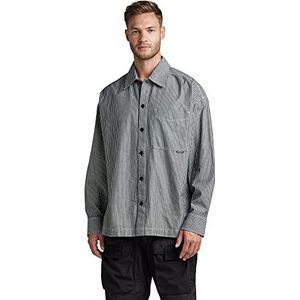 G-STAR RAW Heren Boxy Fit Longsleeve Shirt, Multicolor (Insed Deck Stripe D322-D850), XS, meerdere kleuren (rinsed deck streep D322-d850), XS