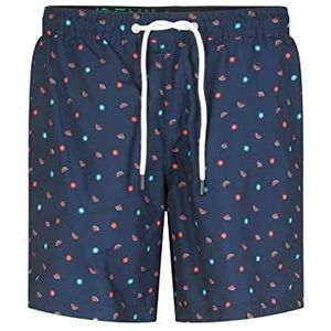 Tom Tailor Denim heren 1035053 zwemshorts, 31426 - Navy Melon Sun Print, XS