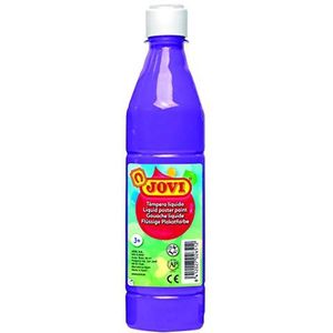 Jovi - Vloeibare temperaverf, fles van 500 ml, Violette kleur, Verf op basis van natuurlijke ingrediënten, Gemakkelijk te wassen, Glutenvrij, Ideaal voor schoolgebruik (50623)