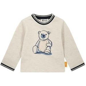 Steiff T-shirt met lange mouwen, EU maat 56, Sesam, sweatshirt met lange mouwen, kinderpullover, lange mouwen, babybovendeel, ideaal basic shirt, comfortabel en zacht, wasmachinebestendig, sesam, 56