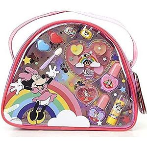 Minnie Mouse Magic Beauty Bag, Make-Up Set voor Meisjes, Minnie-geïnspireerde Handtas, Kleurrijke Make-Up Kit en Accessoires, Speelgoed en Cadeaus voor Kinderen