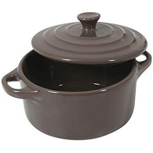 Delys-By-Verceral 518074 Snackin-Mi Mini Casserole, Taupe